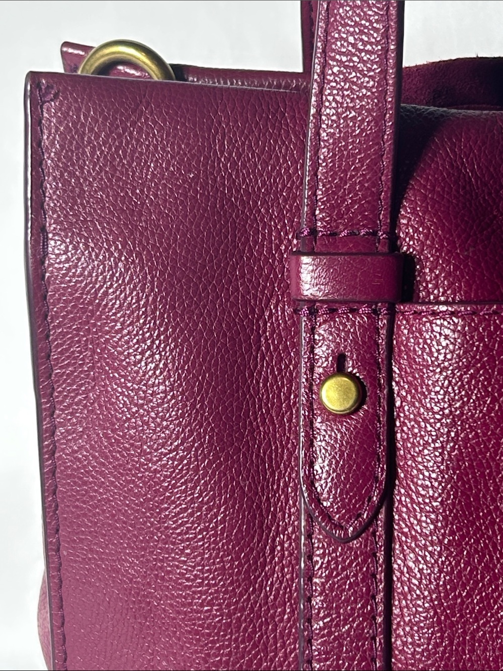 Fossil Kingston Leather Satchel in Deep Plum - Picture 3 of 11